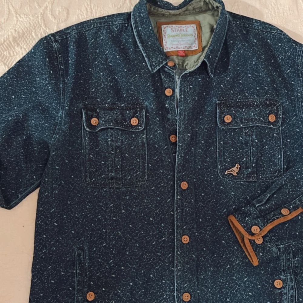 Staple Blue Lightweight Western Shirt Jacket